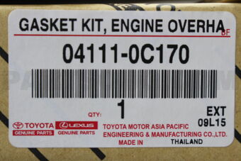 Toyota 041110C170 GASKET KIT, ENGINE