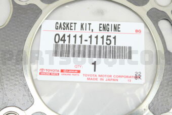 Toyota 0411111151 GASKET KIT, ENGINE OVERHAUL