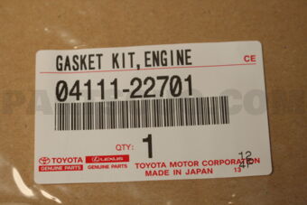 Toyota 0411122701 GASKET KIT, ENGINE OVERHAUL