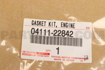 Toyota 0411122842 GASKET KIT, ENGINE OVERHAUL