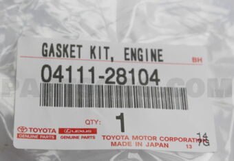 Toyota 0411128104 GASKET KIT, ENGINE OVERHAUL