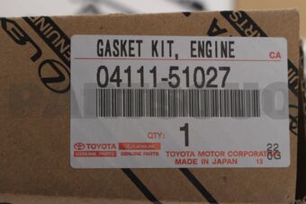 Toyota 0411151027 GASKET KIT ENGINE