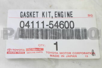 Toyota 0411154600 GASKET KIT, ENGINE OVERHAUL