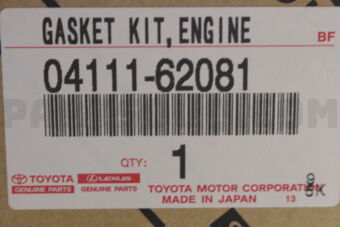 Toyota 0411162081 GASKET KIT, ENGINE OVERHAUL