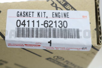 Toyota 0411162130 GASKET KIT, ENGINE OVERHAUL