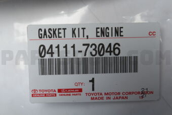 Toyota 0411173046 GASKET KIT, ENGINE OVERHAUL