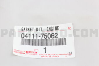 Toyota 0411175062 GASKET KIT, ENGINE OVERHAUL