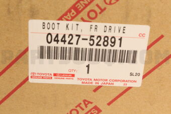 Toyota 0442752891 BOOT KIT, FRONT DRIVE SHAFT, IN & OUTBOARD, RH/LH