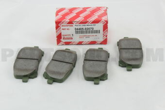 Toyota 0446502070 PAD KIT, DISC BRAKE, FRONT