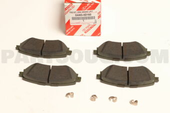 Toyota 044650D160 PAD KIT, DISC BRAKE, FRONT