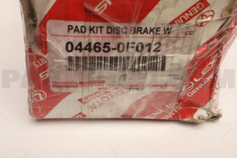 Toyota 044650F012 PAD KIT DISC BRAKE