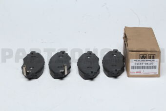 Toyota 044650K100 PAD KIT, DISC BRAKE, FRONT