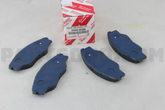 Toyota 044650K290 PAD KIT, DISC BRAKE, FRONT