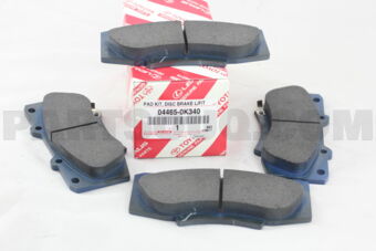 Toyota 044650K340 PAD KIT, DISC BRAKE, FRONT