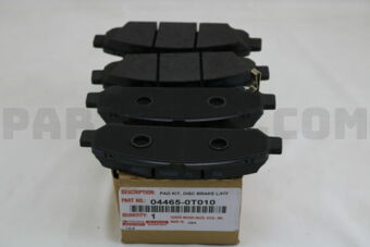 Toyota 044650T010 PAD KIT, DISC BRAKE, FRONT