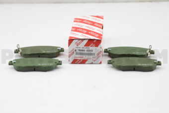 Toyota 0446522312 PAD KIT, DISC BRAKE, FRONT