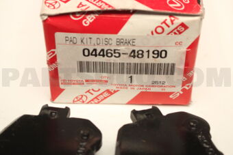 Toyota 0446548190 PAD KIT, DISC BRAKE, FRONT