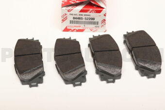 Toyota 0446552200 PAD KIT, DISC BRAKE, FRONT