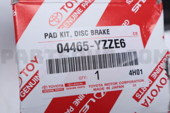 Toyota 04465YZZE6 BRAKE PAD KIT