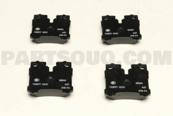Toyota 044660W020 PAD KIT, DISC BRAKE, REAR