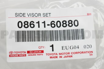 Toyota 0861160880 SIDE VISOR SET