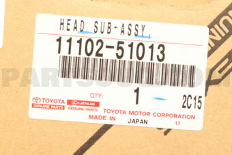 Toyota 1110251013 HEAD SUB-ASSY