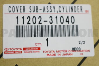 Toyota 1120231040 COVER SUB-ASSY, CYLINDER HEAD, LH