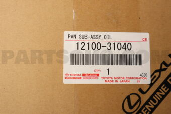 Toyota 1210031040 PAN ASSY, OIL