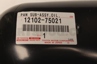 Toyota 1210275021 PAN SUB-ASSY, OIL, NO.2