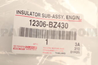 Toyota 12306BZ430 INSULATOR SUB-ASSY