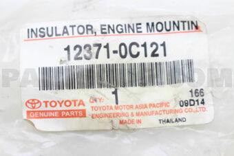 Toyota 123710C121 INSULATOR, ENGINE MOUNTING, REAR NO.1