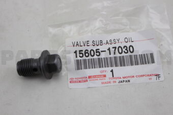 Toyota 1560517030 VALVE SUB-ASSY, OIL CHECK
