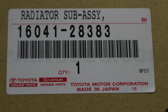 Toyota 1604128383 RADIATOR SUB-ASSY