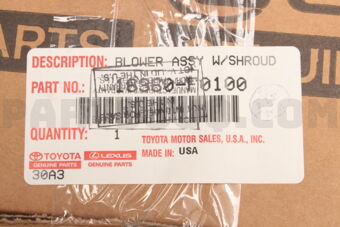 Toyota 16360F0100 FAN ASSY W/MOTOR