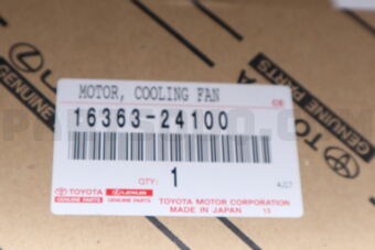 Toyota 1636324100 MOTOR, COOLING FAN