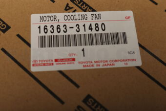 Toyota 1636331480 MOTOR, COOLING FAN