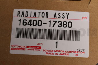 Toyota 1640017380 RADIATOR ASSY
