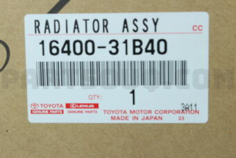 Toyota 1640031B40 RADIATOR ASSY