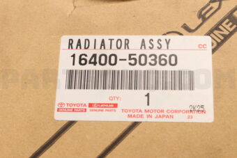 Toyota 1640050360 RADIATOR ASSY