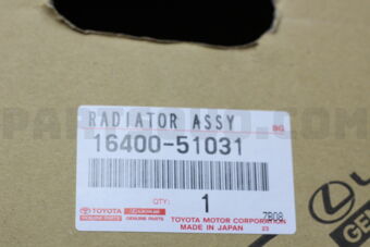 Toyota 1640051031 RADIATOR ASSY