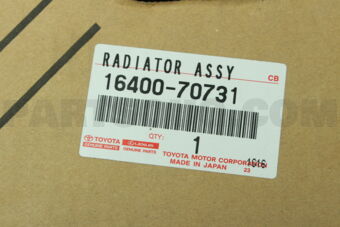 Toyota 1640070731 RADIATOR ASSY