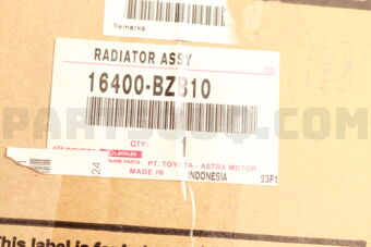 Toyota 16400BZB10 RADIATOR ASSY