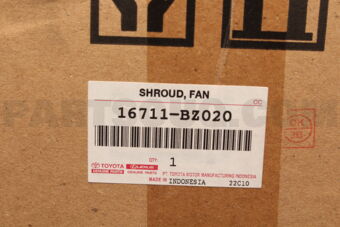 Toyota 16711BZ020 SHROUD, FAN