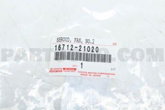 Toyota 1671221020 SHROUD, FAN, NO.2