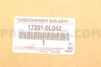 Toyota 172010L042 TURBOCHARGER SUB-ASS