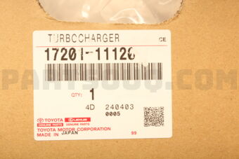 Toyota 1720111120 TURBOCHARGER