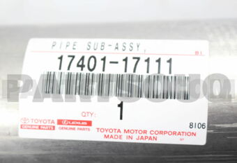 Toyota 1740117111 PIPE ASSY, EXHAUST, FRONT