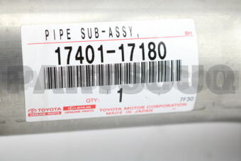 Toyota 1740117180 PIPE ASSY, EXHAUST, FRONT