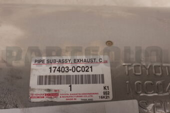 Toyota 174030C021 PIPE ASSY, EXHAUST, CENTER