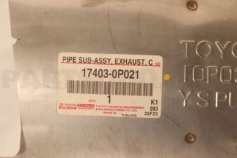 Toyota 174030P021 PIPE ASSY, EXHAUST, CENTER